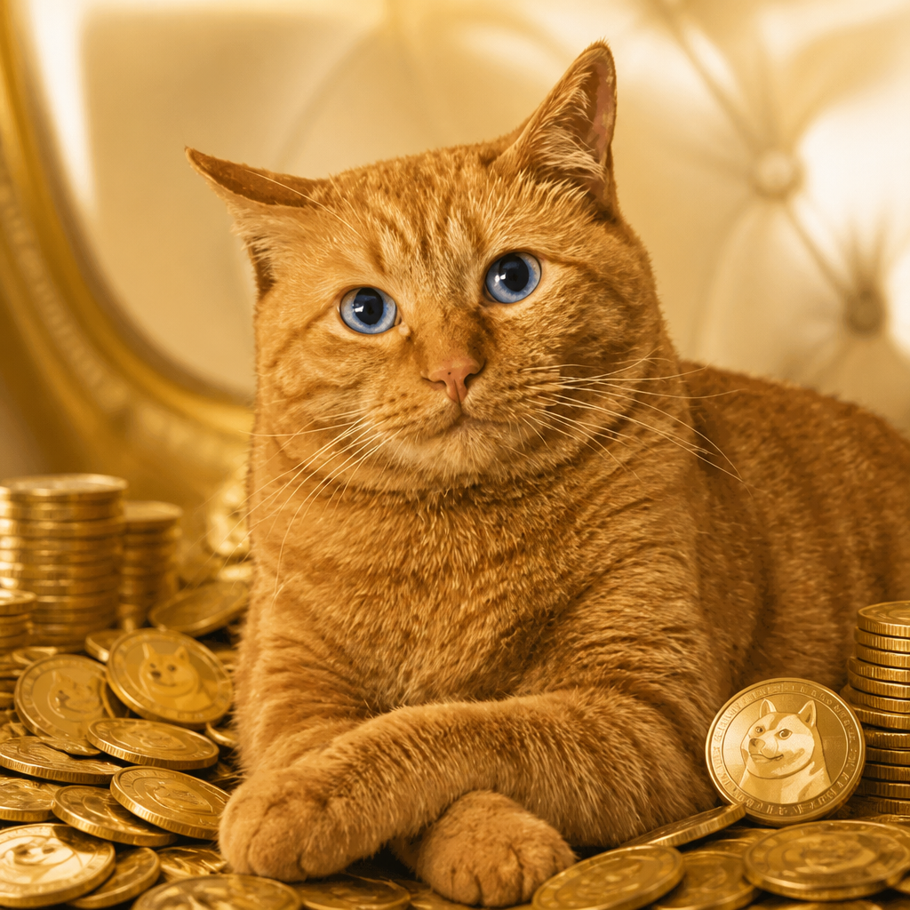 Solya Cat with gold coins